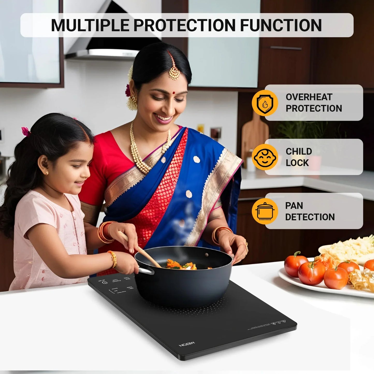 MILTON Elio Elite Induction Cooktop Slim | 2100 Watt