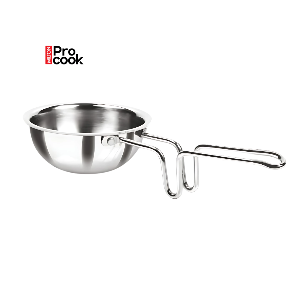 Milton Pro Cook Triply Stainless Steel/Hard Anodized Tadka Pan