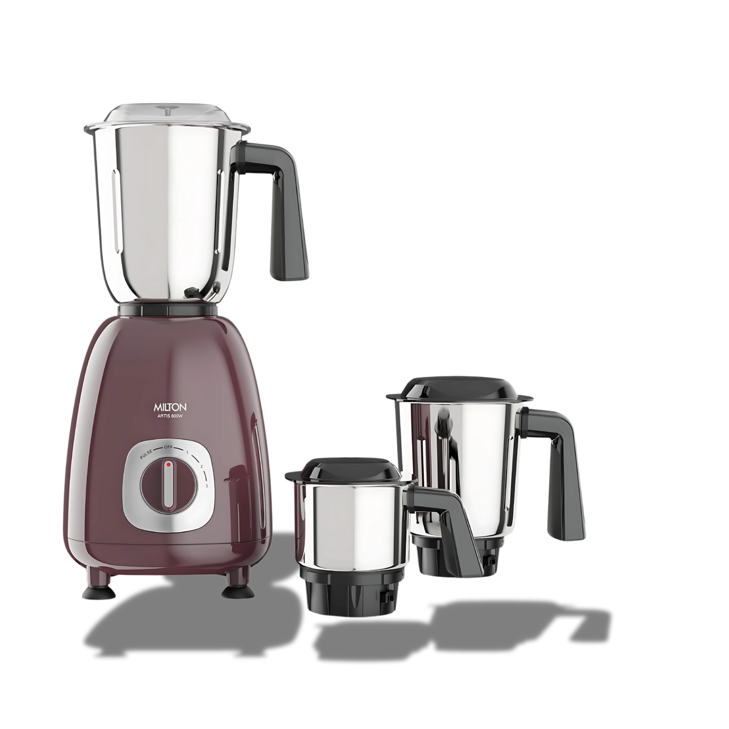 MILTON Artis Mixer Grinder | 800 Watt | Wine Brown Color