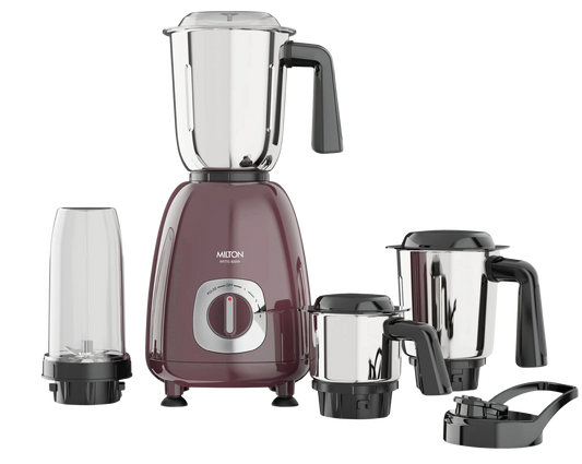 MILTON Artis Mixer Grinder | 800 Watt | Wine Brown Color