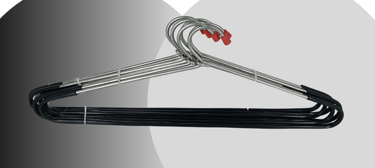 NIVIA Stainless Steel Heavy Duty Shirt/Cloth Hanger For Wardrobe | Set of 6