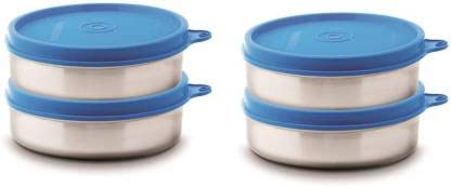 Signoraware Stainless Steel Mini Mate Container with Silicon Leakproof Airtight Lid, 60 ml Each, Set of 2 X 2 Sets (4 Pcs) - Premium Leak Proof Containers from Signoraware - Just Rs. 425! Shop now at Surana Sons