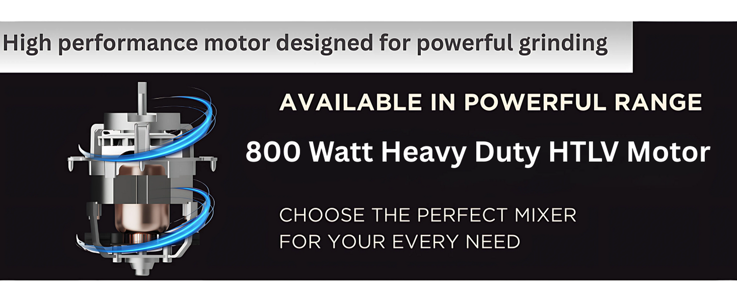 MILTON Artis Mixer Grinder | 800 Watt | Wine Brown Color