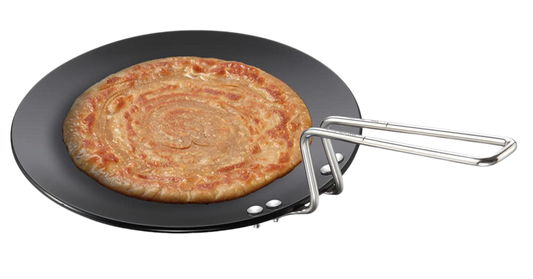 Hawkins Futura 28 cm Tava, Hard Anodised Tava with Stainless Steel Handle, Black (AT28) - Premium hard anodised tava tawa from hawkins futura - Just Rs. 1089! Shop now at Surana Sons