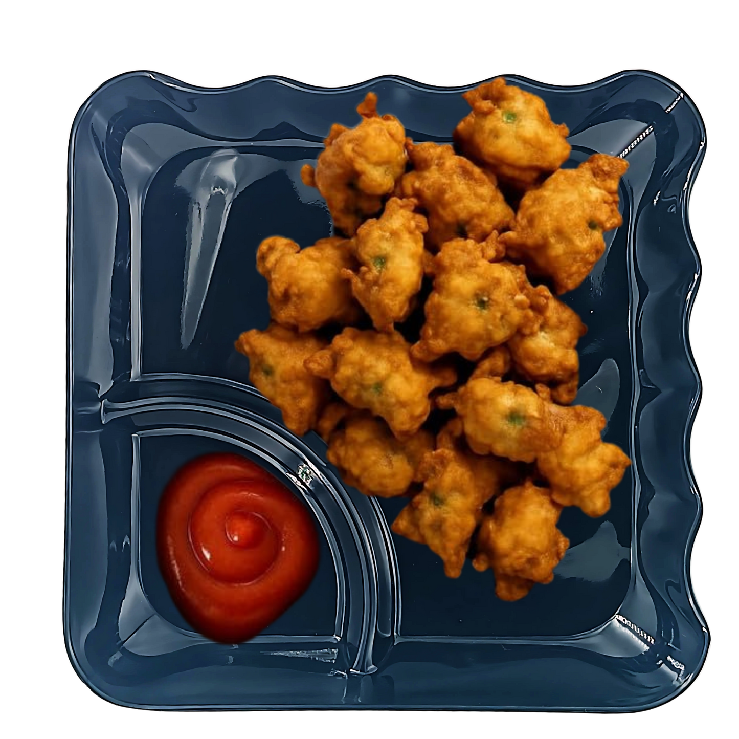 MILTON Melamine Glossy Black Sandwich/Snacks Plate | Set of 6 | Food Grade