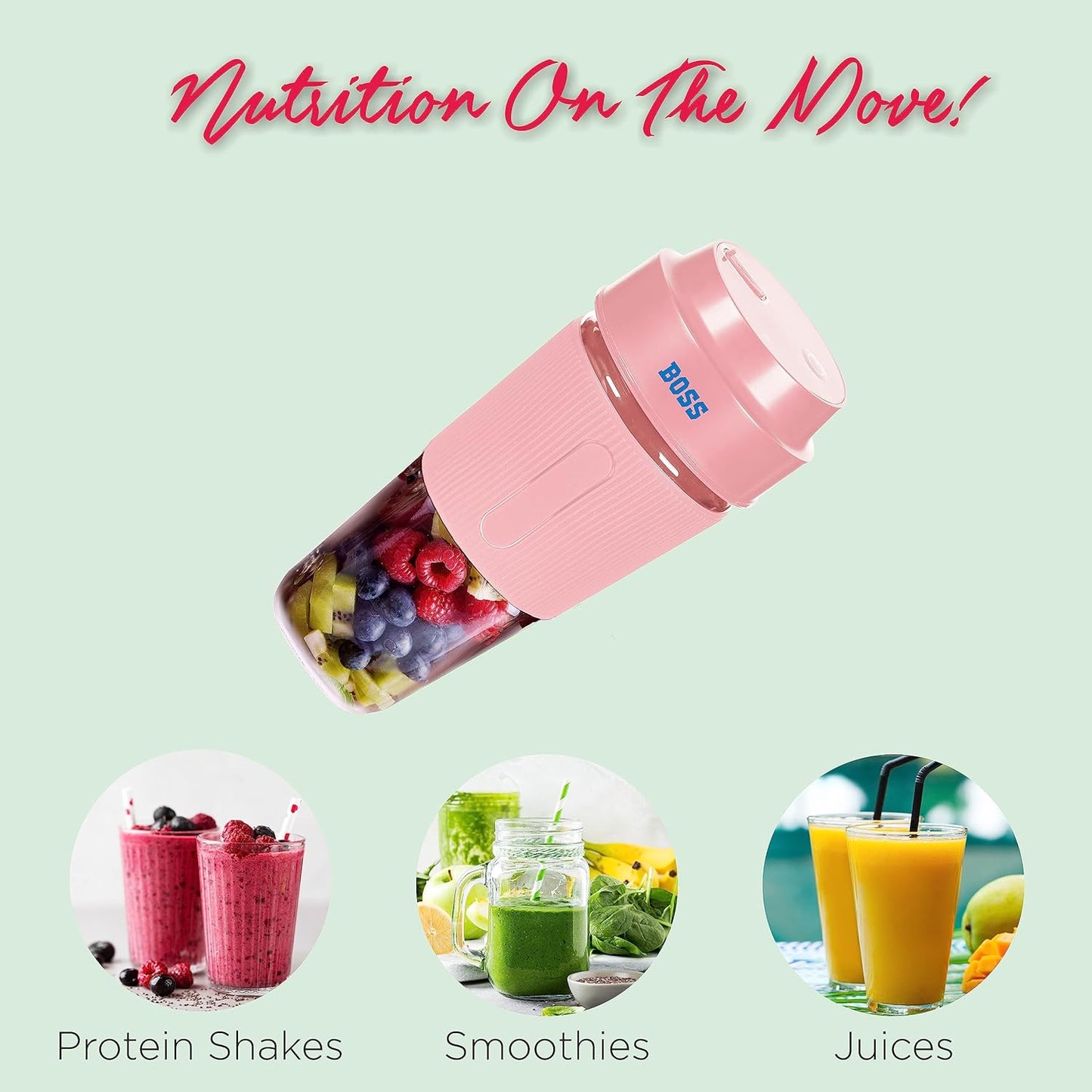 BOSS Rechargeable USB Bottle Blender | Nutrition on the Move | B-711