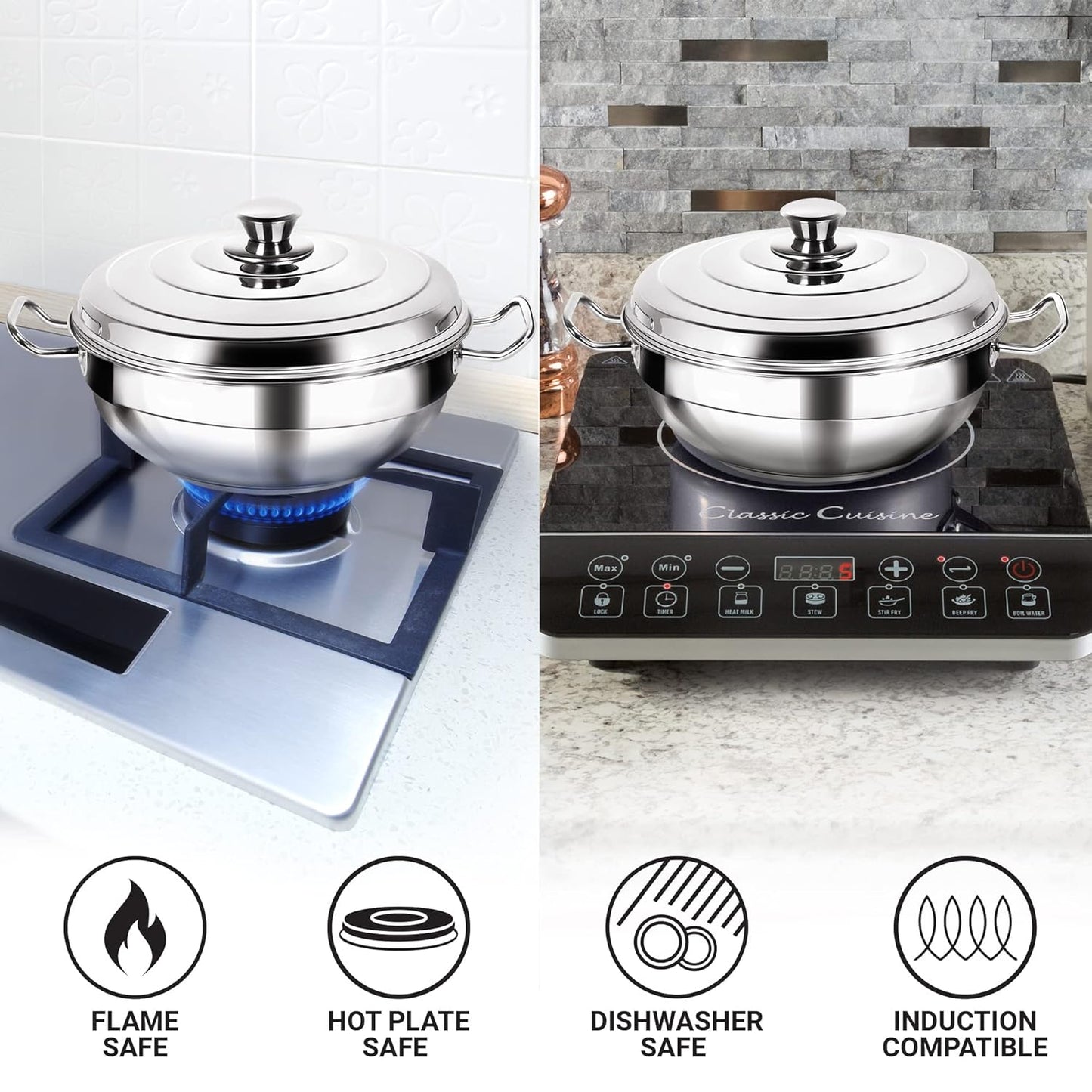 MILTON PROCOOK Multi Kadhai With Lid | Idli, Dhokla Maker, Steamer | Induction & Gas Friendly