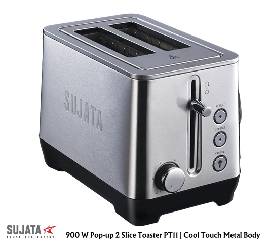 Sujata Pop-up 2/4 Slice Toaster | Cool Touch SS Body - Premium Bread Toaster from Sujata - Just Rs. 2620! Shop now at Surana Sons