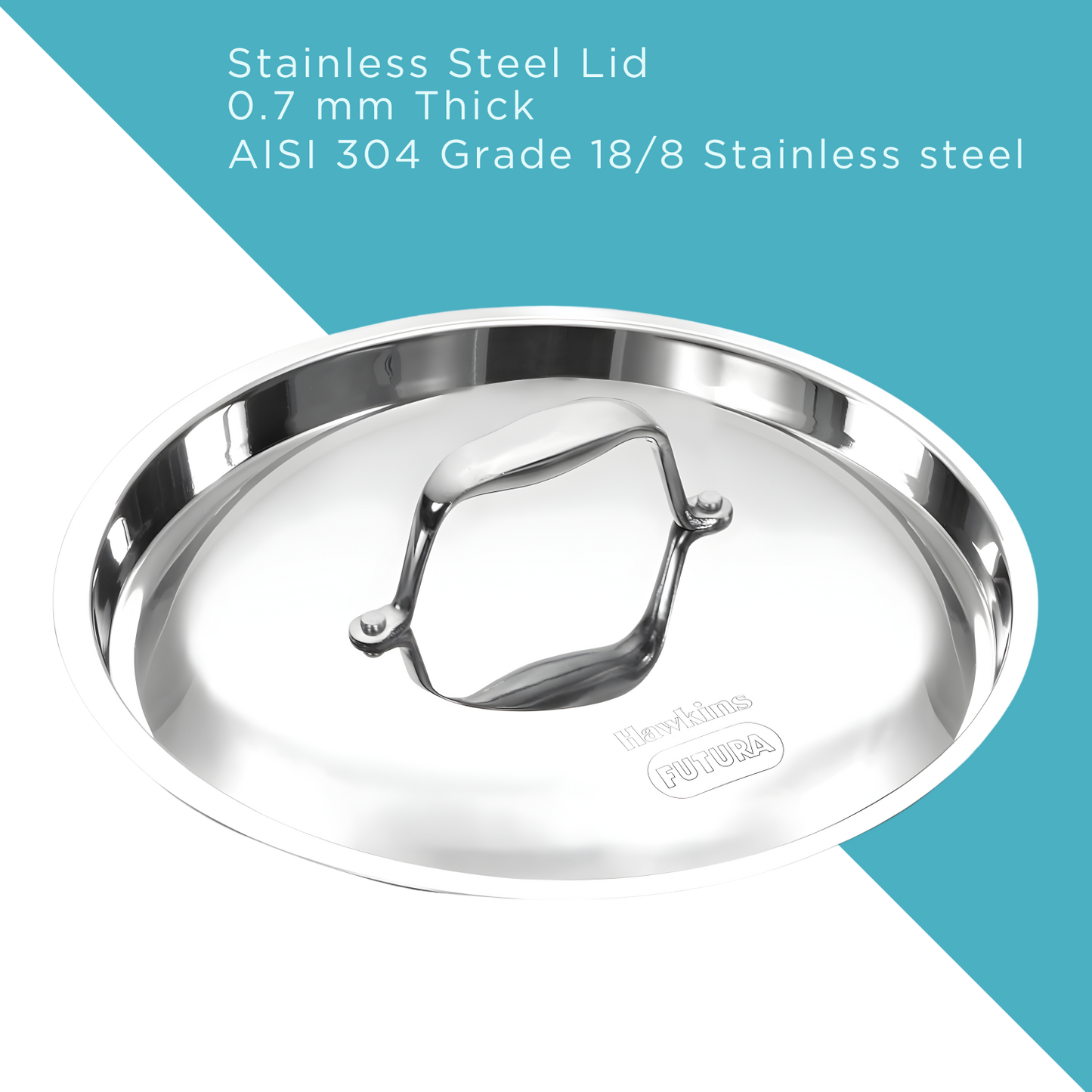 Hawkins 3 Litre Pro TriPly Stainless Steel Milk Pan with Stainless Steel Lid, Milk Pot, Sauce Pan, Silver (PSMP30S)