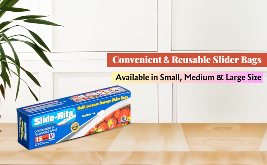 Slide-Rite Multi-purpose Storage Slider Bags | M.W. Safe | Pack of 15