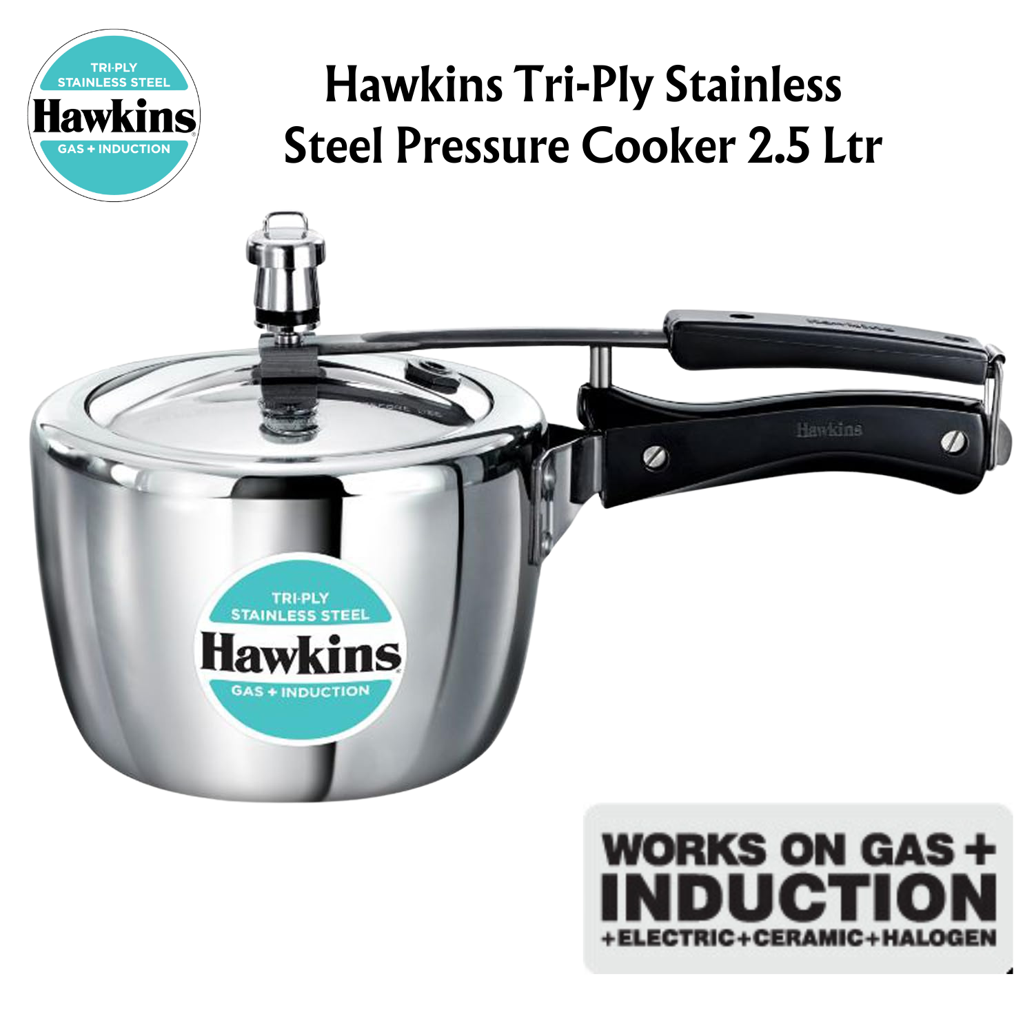 Hawkins Tri-Ply Stainless Steel Pressure Cooker - Premium SS pressure cooker from Hawkins - Just Rs. 2835! Shop now at Surana Sons