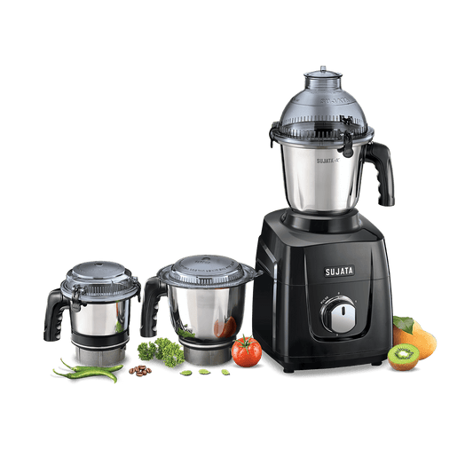 SUJATA 1000 Watt Mixer Grinder, Black | MG02 | 3 Jar - Premium Mixer Grinder from Sujata - Just Rs. 7500! Shop now at Surana Sons
