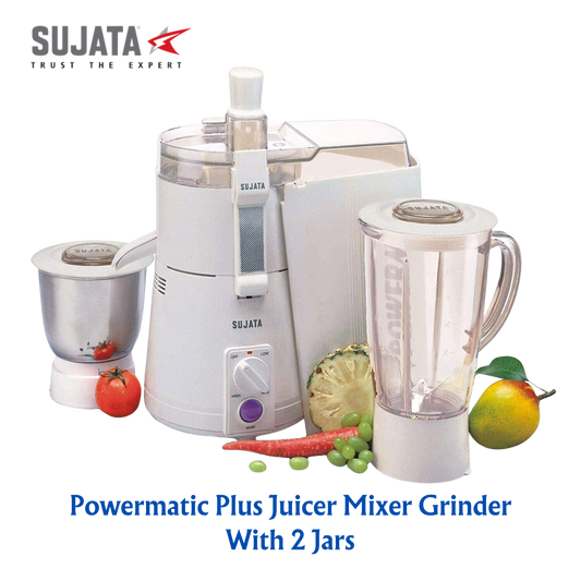 Sujata Powermatic Plus | India's Best Juicer Mixer Grinder | 900 Watt | 2 Jar - Premium Juicer Mixer Grinder from Sujata - Just Rs. 6000! Shop now at Surana Sons