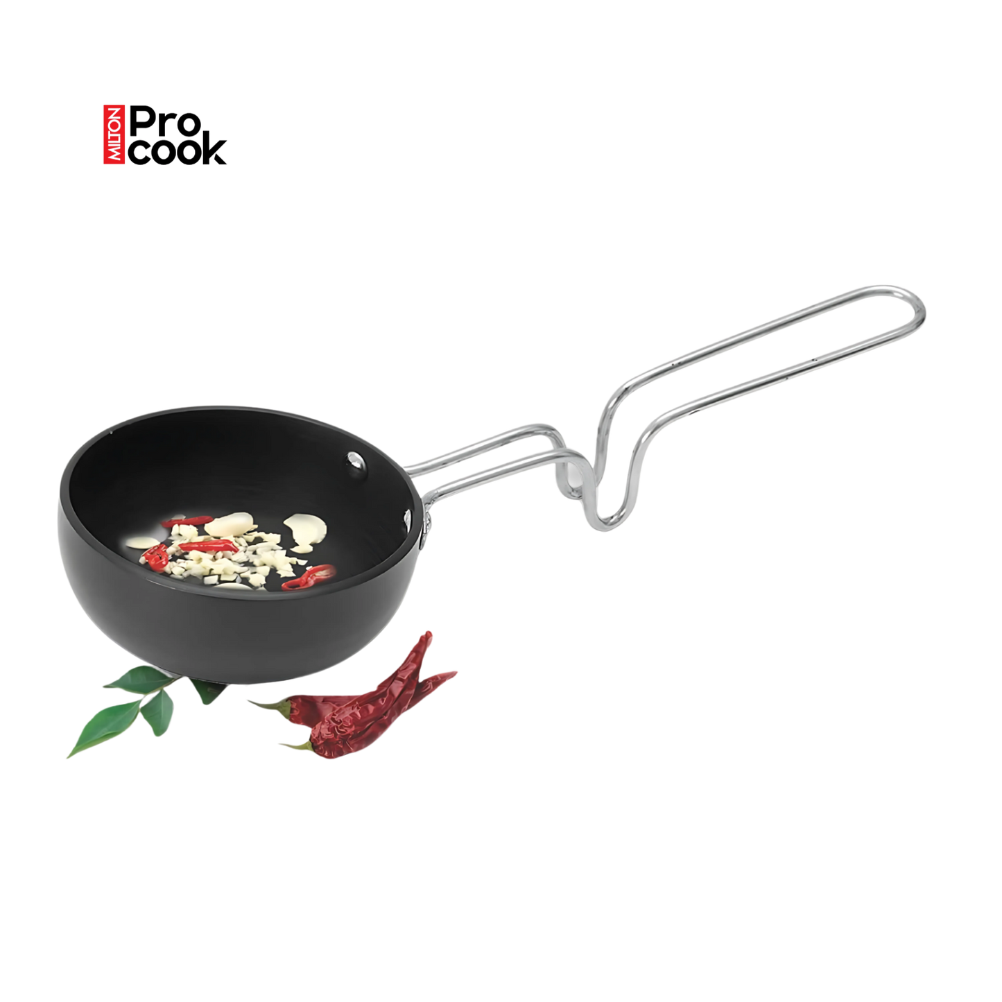 Milton Pro Cook Triply Stainless Steel/Hard Anodized Tadka Pan