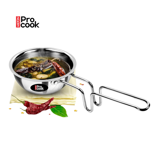 Milton Pro Cook Triply Stainless Steel/Hard Anodized Tadka Pan
