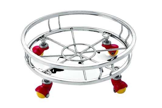 Priya Stainless Steel Gas Cylinder Trolley with Wheels - Premium Cylinder trolly from Priya - Just Rs. 1275! Shop now at Surana Sons